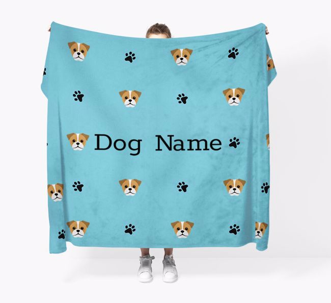 'Paw Pattern' - Personalised {breedFullName} Blanket